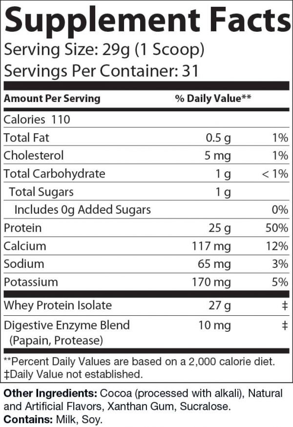 ISOLATE WHEY-  CHOCOLATE  MILKSHAKE 2lb - Image 4